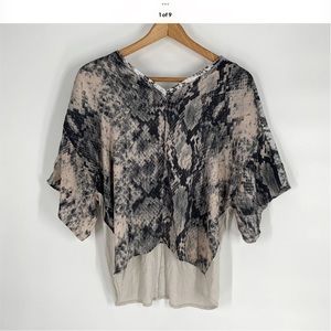 Zara pink and snakeskin blouse in medium